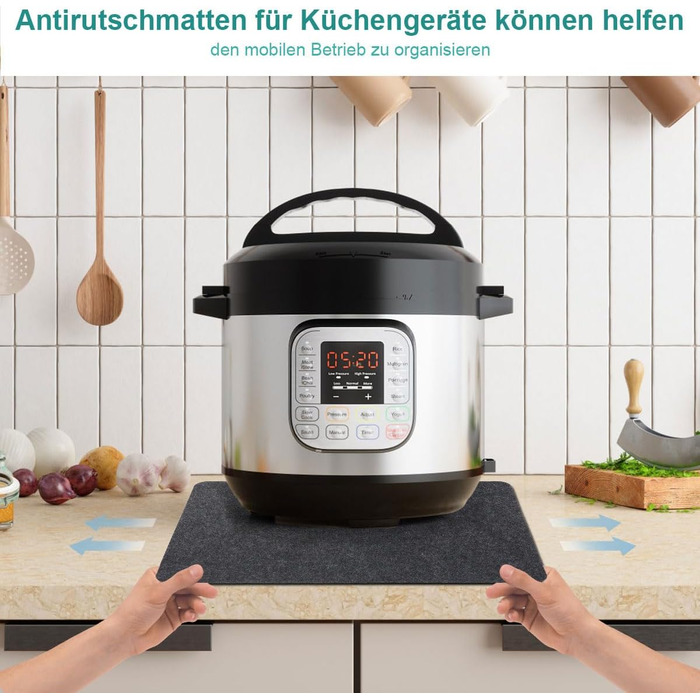 Термостійкі підкладки під кавомашину, мікрохвильову піч, тостер, фритюрницю (2 шт., 30x45 см, чорний)