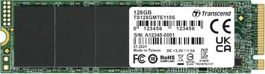 SSD накопичувач Transcend B MTE110S 128GB NVMe PCIe Gen3 x4 M.2 2280 3D TLC NAND