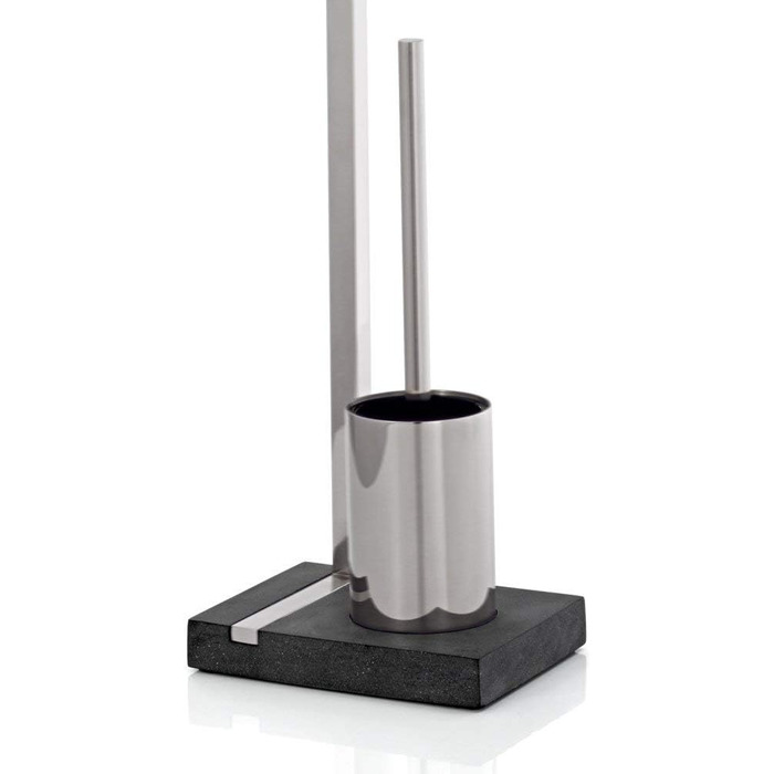 blomus -MENOTO- Stand WC-Garnitur (Toilet Butler) made of polished stainless steel, freestanding, holds 2 toilet rolls, exclusive design, bathroom accessory (H/W/D: 71 x 20 x 15 cm, polished stainless steel, 68663)