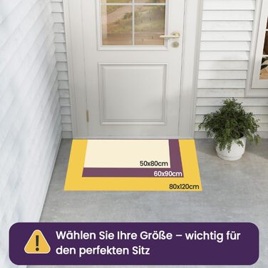 Килимок для дому та вулиці DEXI, 60x90 см, сірий - вологостійкий, неслизький, миючий