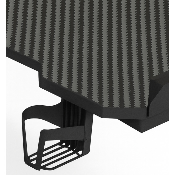 Ігровий комп'ютерний стіл з LED-підсвіткою, сучасний геймерський стіл, 140 см, чорний