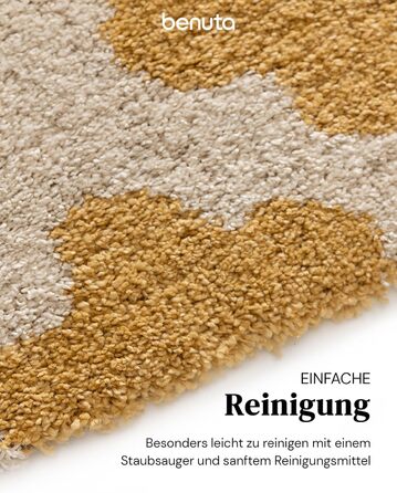 Дитячий килим Benuta Lytte Gobi 80x150 см, жовтий - м'який, прямокутний, з дитячим малюнком, штучне волокно, для дитячої, вітальні, спальні