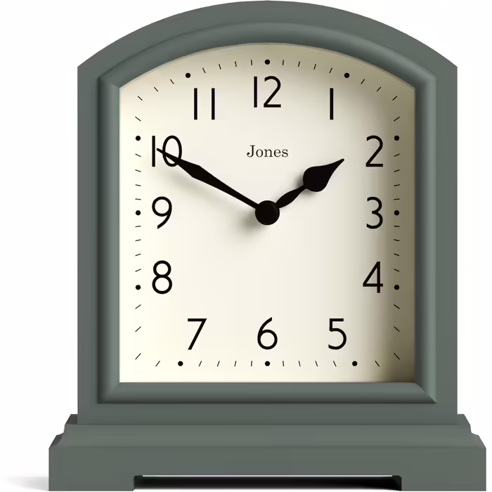 JONES CLOCKS® Tavern Mantel Clock | Traditional/Classic Design | Bedroom Clock | Living Room Clock | Office Clock | Mantel Clock | Table Clock | Gift Clock | Small Clock (Green)