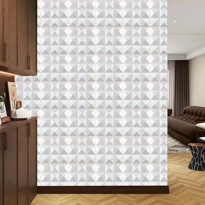 3D стінові панелі ПВХ чорні, декоративні панелі для стін та стелі, геймерські панелі для вітальні та спальні, 2 шт (7)