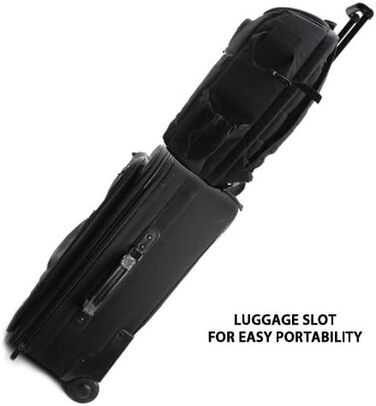 Рюкзак для камери USA Gear DSLR з відділенням для ноутбука 43,18 см, водонепроникний, з кріпленням для штатива, чорний