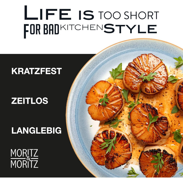Столовий сервіз Moritz & Moritz TARENTO на 12 осіб, 48 предметів, синій — елегантний набір посуду зі стонованої кераміки: 12 обідніх тарілок, 12 десертних тарілок, 12 супових тарілок, 12 чашок