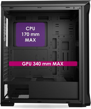 Ігровий корпус для ПК Empire Gaming Darkwitcher ATX, ARGB, металева сітка, загартоване скло, 4 PWM вентилятори 120мм, чорний