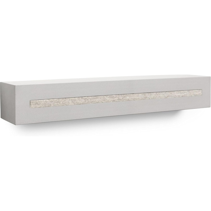 Buchenbusch urban design key board with concrete shelf 'light edition' 33x6x5 cm, key board wall, key storage hallway, (white mottled)