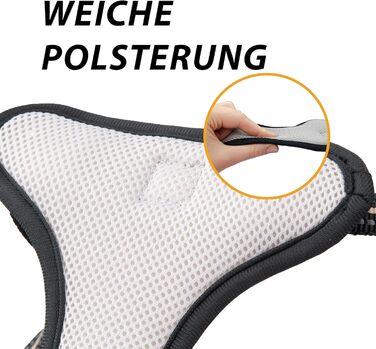 Шлейка для собак Ferplast середнього розміру, 2 гачки для контролю, шлейка від тяги, регульована, світловідбиваюча та дихаюча, ідеальна для тренувань, M, Бежево-коричнева