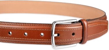 Чоловічий шкіряний ремінь Cole Haan, колір - світло-коричневий, прошитий