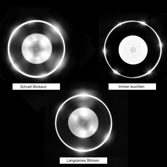 MEDOYOH 8-Piece Cool White LED Coasters - Glowing for Drinks, ON/Off Switch, Drink Coaster Set, Waterproof Acrylic Round Coasters for Glasses, Bottles, Parties, Weddings, Bar, Christmas, Pub