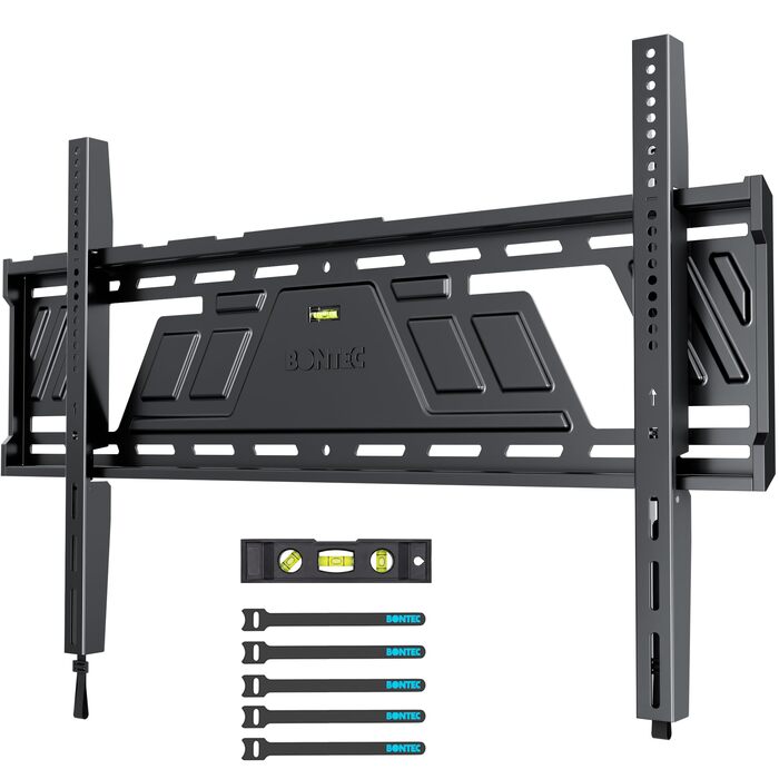 Настінний кронштейн для телевізора BONTEC Heavy Duty 43-100 дюймів, до 100 кг, VESA 800x600 мм, ультратонкий фіксований навіс (23 мм), сталевий