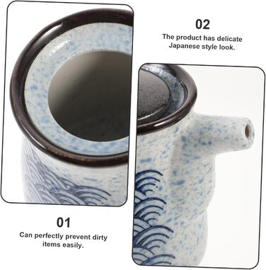 PartyKindom 3St Japanese Oil and Vinegar Pot Mini Sauce Bottles Seasoning Vinegar Bottle Refillable Water Bottles Kitchen Machine Cookware Small Vinegar Jars Japanese Vinegar Dispenser Ceramic