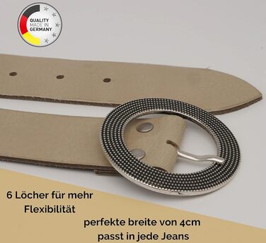 Жіночий шкіряний ремінь Anna Matoni 4 см, Німеччина, бежевий - класичний дизайн, натуральна шкіра, нікелева пряжка, 115 см