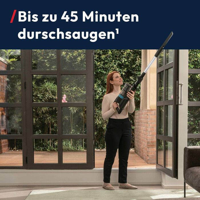 Бездротовий пилосос Hoover HF1 Plus з Anti-Hair Wrap, паркуванням та LED-підсвіткою, HEPA-фільтр 6-рівнів, для алергіків, час роботи 45 хв (для килима та твердих поверхонь)