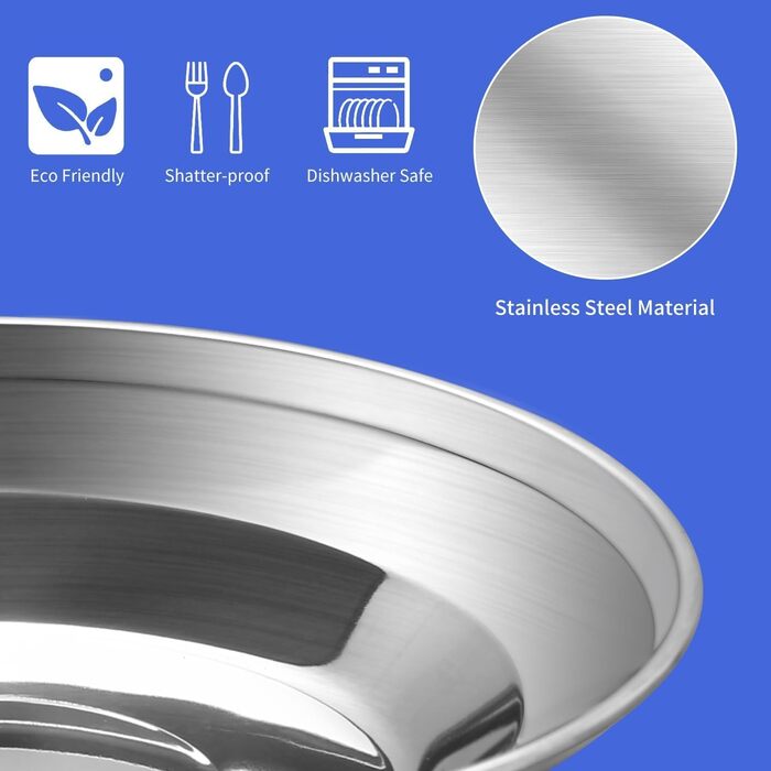 Набір для кемпінгу з нержавіючої сталі: посуд, столові прилади на 4 особи, у сітчастій сумці