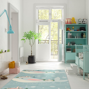 Relaxdays Foldable Play Mat with Animal Motifs