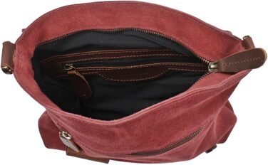 Сумка жіноча LE CONI через плече з натуральної замші Bordeaux/Brown (29x29x6 см) LE3027-VL