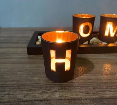 Порцеляновий свічник чорний із золотом, на дерев'яному підносі, декор для столу, золоті світлові ефекти, для дому та кухні