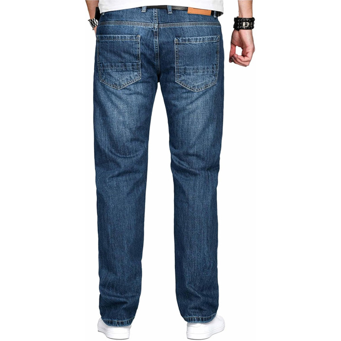 Чоловічі джинси Alessandro Salvarini Comfort Fit прямого крою, середній блакитний, 38W/32L