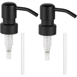 Дозатор для мила Suanti, 425 мл, з помпою з нержавіючої сталі, наповнюваний, квадратний, декоративний, для мила для рук, посудомийної рідини та лосьйону, стиль мармур (чорний)