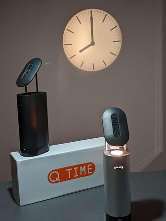 QTime LED проекційний годинник, чорний, енергоефективний