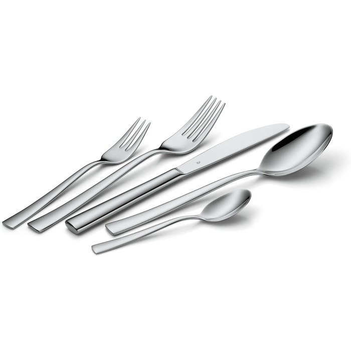 WMF Philadelphia Cutlery Set, 12 Persons, 60-Piece, Monobloc Knives, Polished Cromargan Stainless Steel, Shiny, Dishwasher-Safe Single