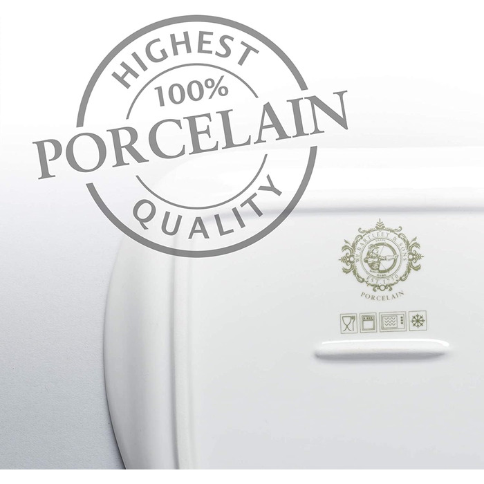 WM Bartleet & Sons 1750 Traditional Porcelain Butter Dish with Lid, Cow Design, 19 cm, White