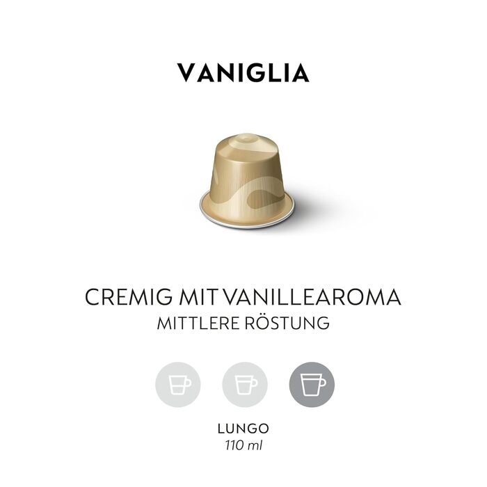 Кава Nespresso Original Ваніль | 100 капсул | Арабіка з ароматом ванілі | Для Lungo та Cappuccino