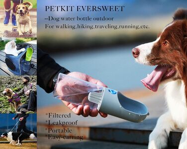 PETKIT Reiseflasche EVERSWEET Travel One-Touch, 400 мл, зелений, для собак