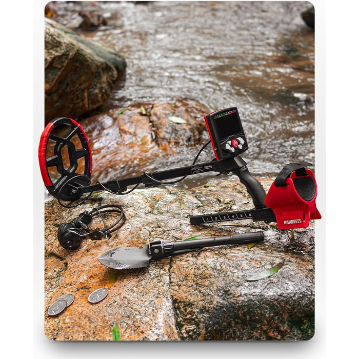 Металодетектор KAIWEETS Pro Set: LCD дисплей, водонепроникна котушка, регулювання чутливості, для дорослих та дітей