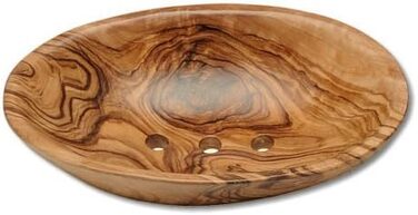 Миска для мила з оливкового дерева, 15 x 9 см