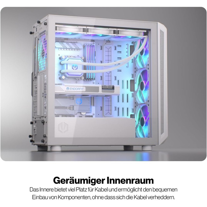 Корпус для ПК Endorfy Arx 700 White ARGB, ATX, загартоване скло, білий