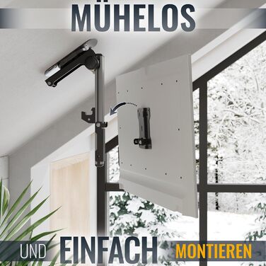 Кронштейн для телевізора стельовий поворотний RICOO 13-32 дюйми VESA 100x100 для плоских, Smart OLED та вигнутих телевізорів