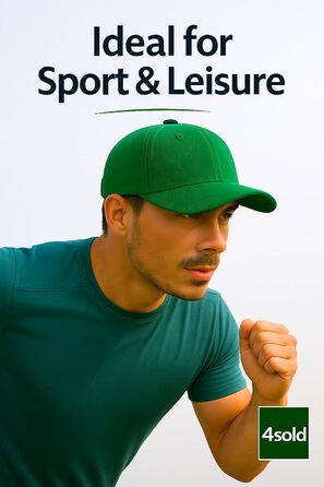 Кепка бейсболка 4sold, бавовна, унісекс, регульована, легка, дихаюча, для спорту, відпочинку, на відкритому повітрі, Sea Green