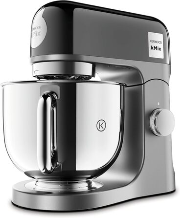 Кухонна машина Kenwood kMix Editions KMX760BC, 1000 Вт, чаша 5 л з нержавіючої сталі, металевий корпус, набір для кондитерських виробів та захист від бризок, Антрацит