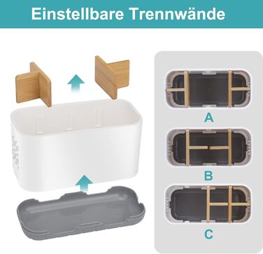 Тримач для електричної зубної щітки: органайзер для ванної кімнати, знімний, з отвором для стоку, для сім'ї та дітей (білий, великий)