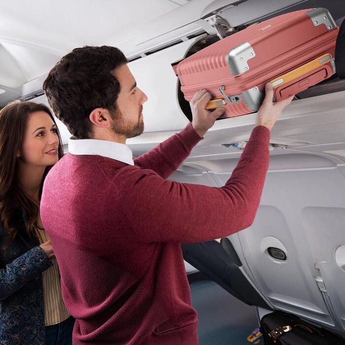 Набір валіз Joyway 3 шт. з жорстким корпусом, легкий PP, рожевий колір, з TSA замком та 4 колесами (20'+24'+28')