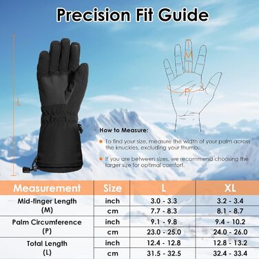 Обогріваючі рукавички Minthouz для жінок та чоловіків, 7.4V 3000mAh, з акумулятором, 6-шарова оболонка, 3 режими нагріву, сенсорний екран, для поїздок, водіння та спорту на відкритому повітрі
