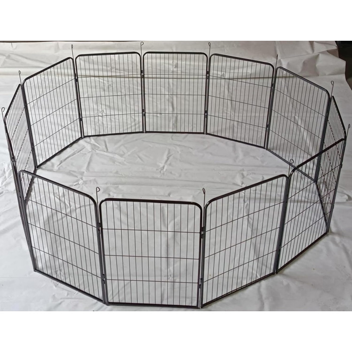 Вигул для цуценят, вольєр, клітка для собак, огорожа для собак, клітка для тварин, огорожа для тварин, клітка для собак з гратами, вигул для тварин, клітка для транспортування, вигул для кроликів, кемпінговий забір, кемпінговий вольєр, 12-TLG., 80 см, клі