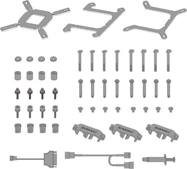 ENERMAX LIQMAXFLO SR 240 - Система водяного охолодження CPU AIO (LGA 1700, 1200, AM5, AM4) з подвійним резервуаром, RGB VRM водоблоком та 2 вентиляторами 120 мм PWM Silent Flow (350W+ TDP), чорний