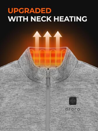 Обігріваючий жилет ORORO для жінок, фліс, з Powerbank, XL, сріблясто-сірий