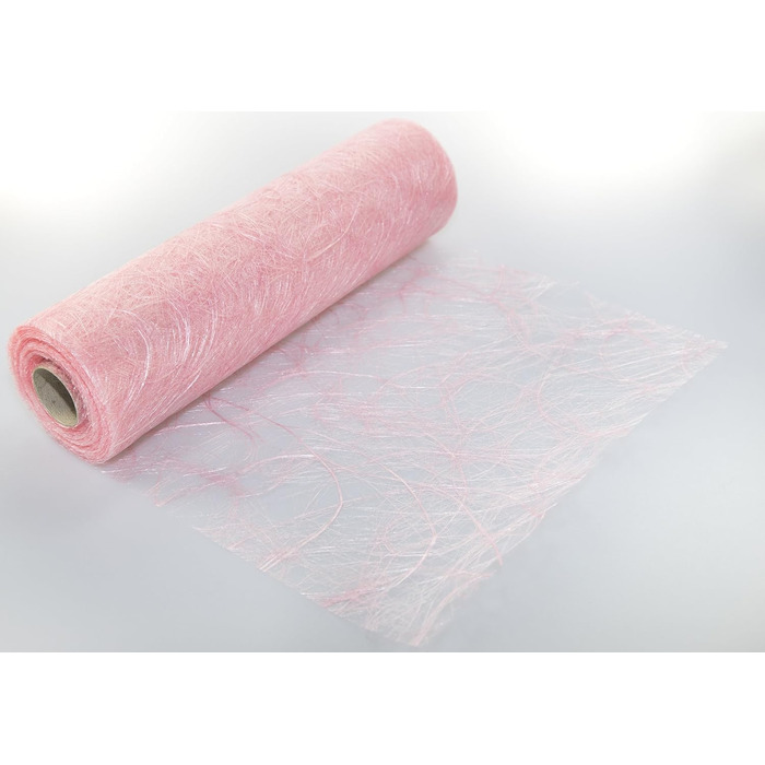 Protinam Sizoweb 30cm x 25m Table Runner Table Band in Light Pink for Decoration such as Summer, Easter, Christmas or Weddings, cut to length (25m, Light Pink 3025) 64 033-R 300-A5-25m