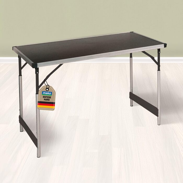 Складний алюмінієвий стіл для кемпінгу з 4 табуретами – міцний, регульований, 100x60x90 см