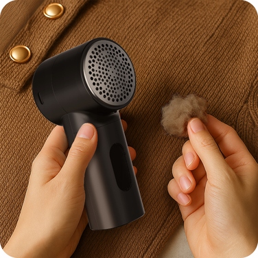 Електрична машинка для видалення катиків з одягу та светрів, USB, потужна, 6 лез