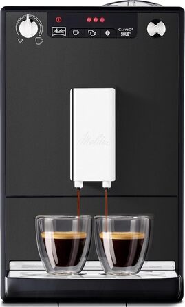 Melitta Solo - Fully Automatic Coffee Machine with Adjustable Spout, Small Coffee Machine with Removable Water Tank, suitable for e.g. Espresso or Café Crème, matte black Matte Black Single