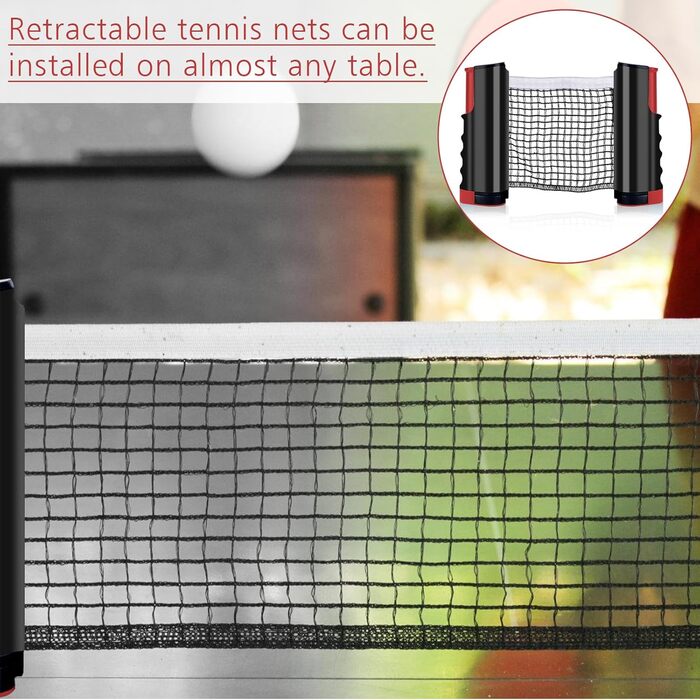 Набір для настільного тенісу: сітка, 2 ракетки, 6 м'ячів, коробка для м'ячів, сумка для зберігання. Професійний спортивний набір для гри в приміщенні та на вулиці