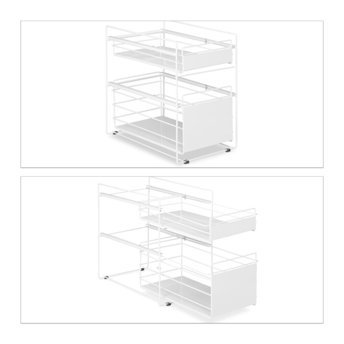 Relaxdays Drawer Shelf with 2 Baskets