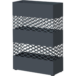 Стійка для парасоль під SONGMICS, металева, прямокутна, 28 x 12 x 41 см, з піддоном для води, сітчаста конструкція, антрацит