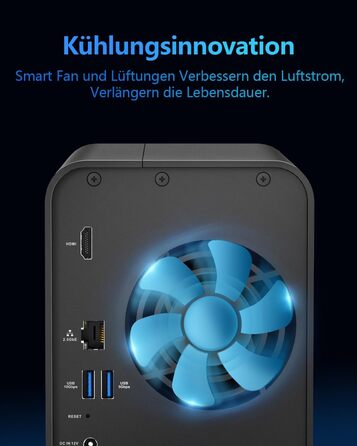 TERRAMASTER F2-425: 2-Bay NAS з Intel x86 Quad-Core CPU, 4 GB RAM, 2.5 GbE LAN - Мережевий сховище для дому (без жорсткого диску)